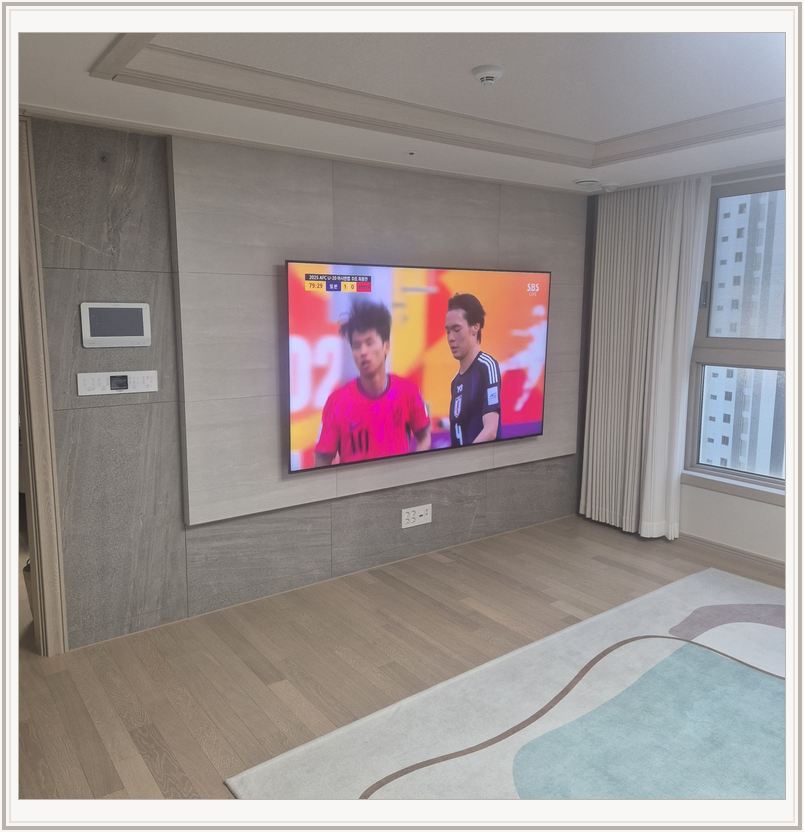 천왕동 · 항동 · 옥길동 벽걸이TV 설치 시 화면 위치를 참고할 수 있는 사진 1