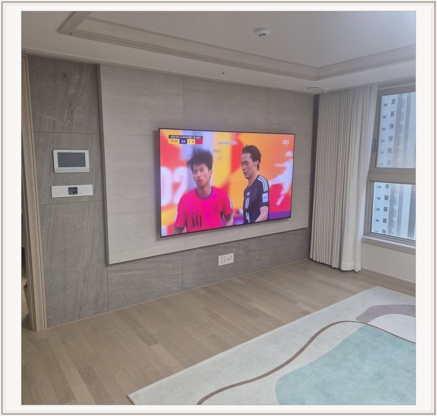 학온동 · 소하동 · 산본동 벽걸이TV 설치 시 화면 위치를 참고할 수 있는 사진 1