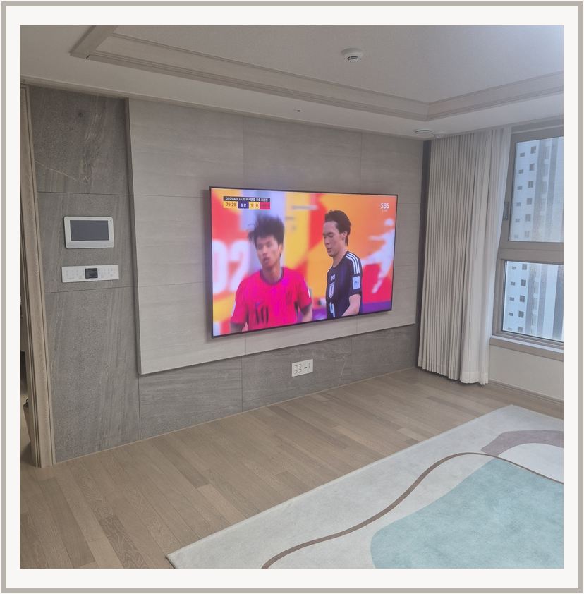 안성아양 · 이천중리 · 마장 벽걸이TV 설치 시 화면 위치를 참고할 수 있는 사진 1