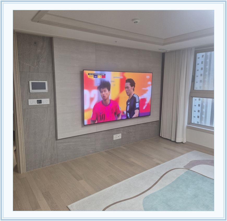 영종 · 용유동 · 미단 벽걸이TV 설치 시 화면 위치를 참고할 수 있는 사진 2